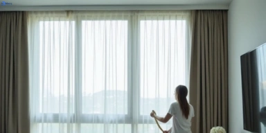 Delicate sheer drape cleaning north-shore-vic Matty Curtain Cleaning